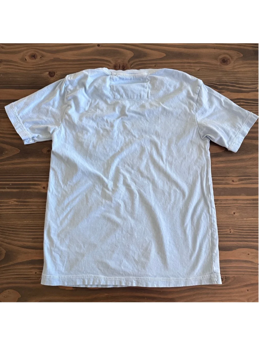 Johnnie-O Boys Light Blue Tee Size 8 Cotton Surf Logo Pocket Casual Shirt